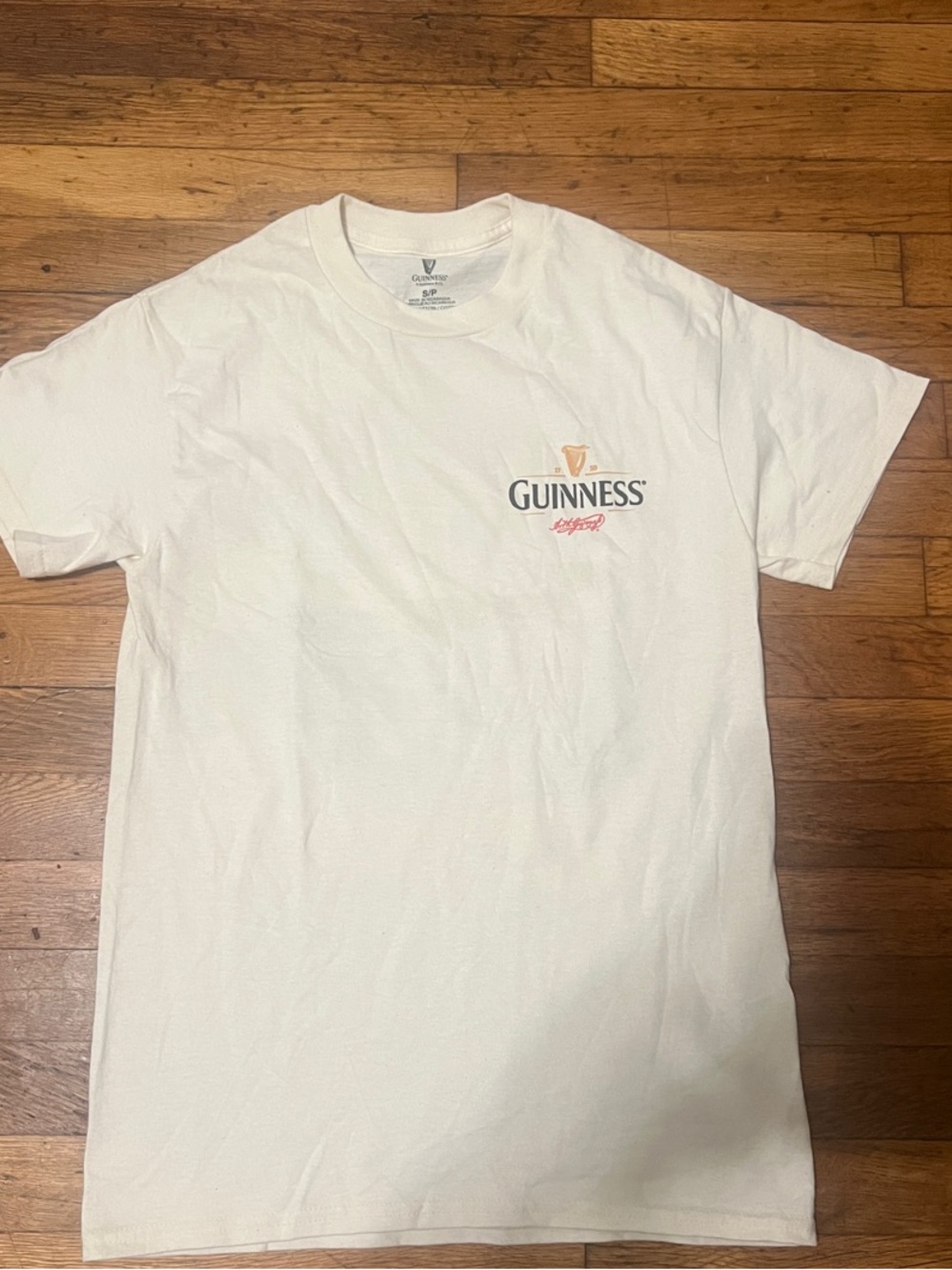 Guinness Cream Short-Sleeve Tee with Small Chest Logo